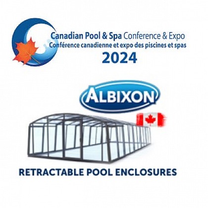 Albixon Retractable Enclosures at the 2024 Canadian Pool & Spa Expo